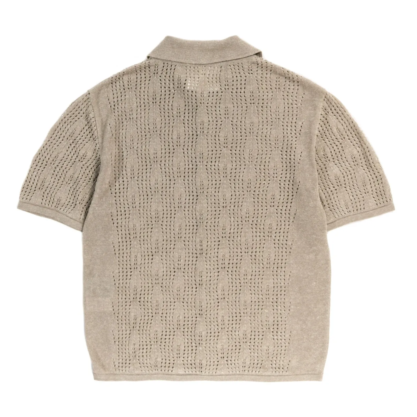 A KIND OF GUISE KADRI KNIT POLO PEBBLE