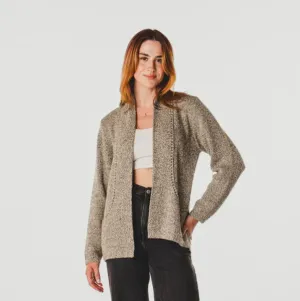 Alice Sweater w Hand-Crocheted Detail - Oatmeal