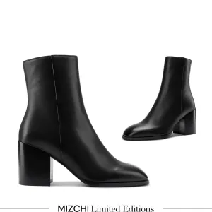 *BELGO - black chunky heel ankle boot