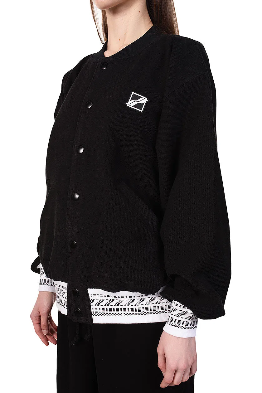 Black Logo Print Jacket