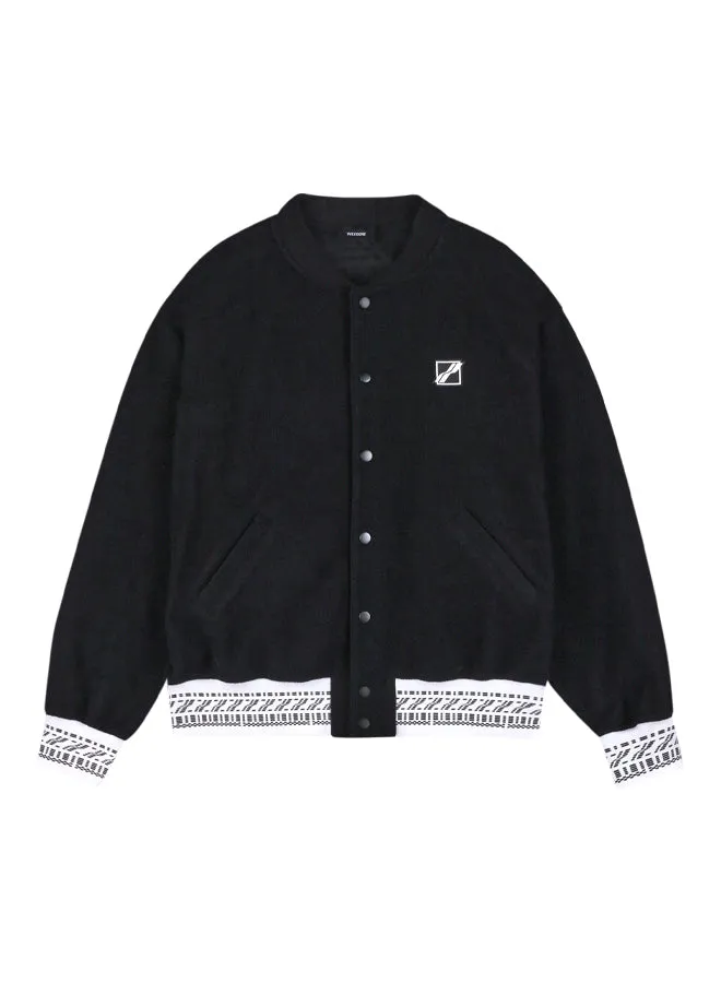 Black Logo Print Jacket