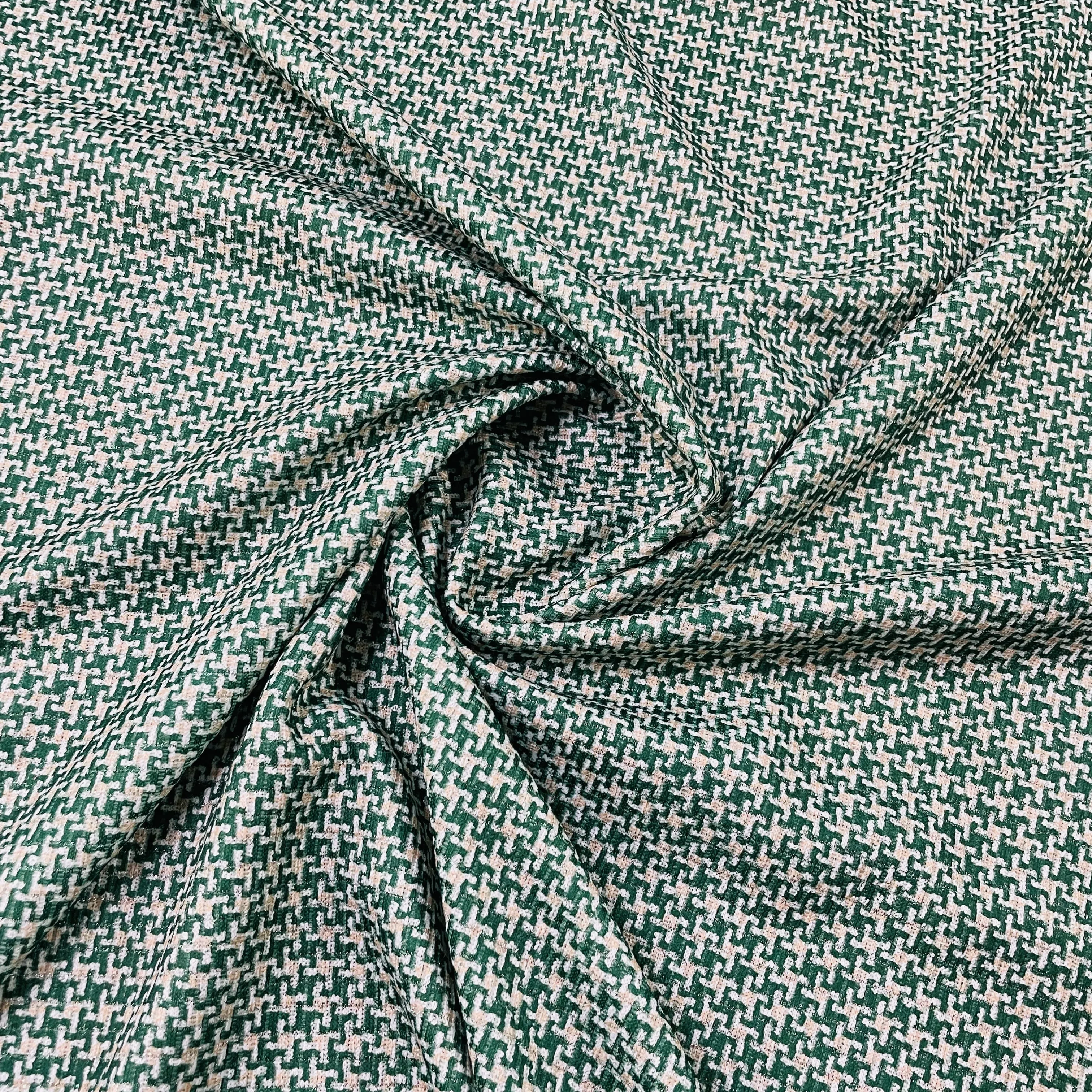 Classic Green Tweed Fabric