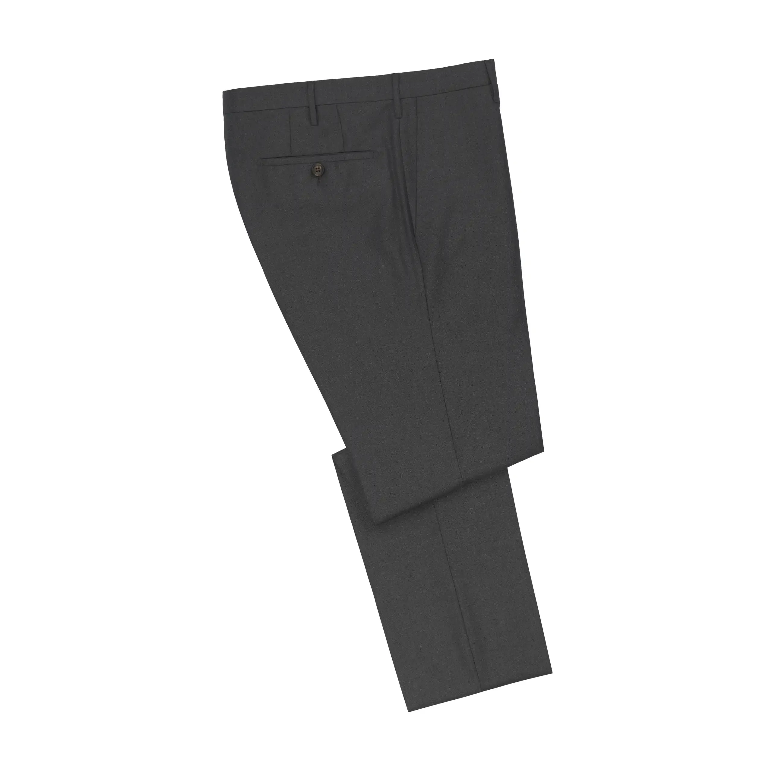 Classic Wool Trousers in Dark Grey Melange