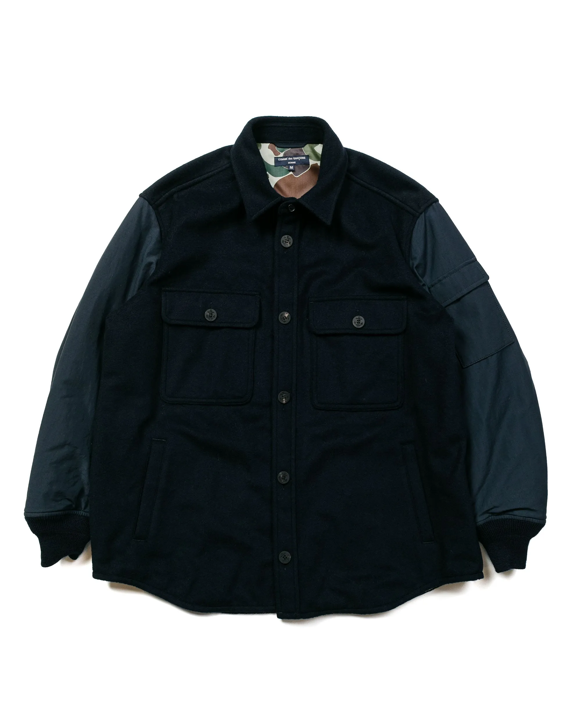 Charcoal/Black Comme des Garçons HOMME CPO Jacket - Mens Stylish Outerwear