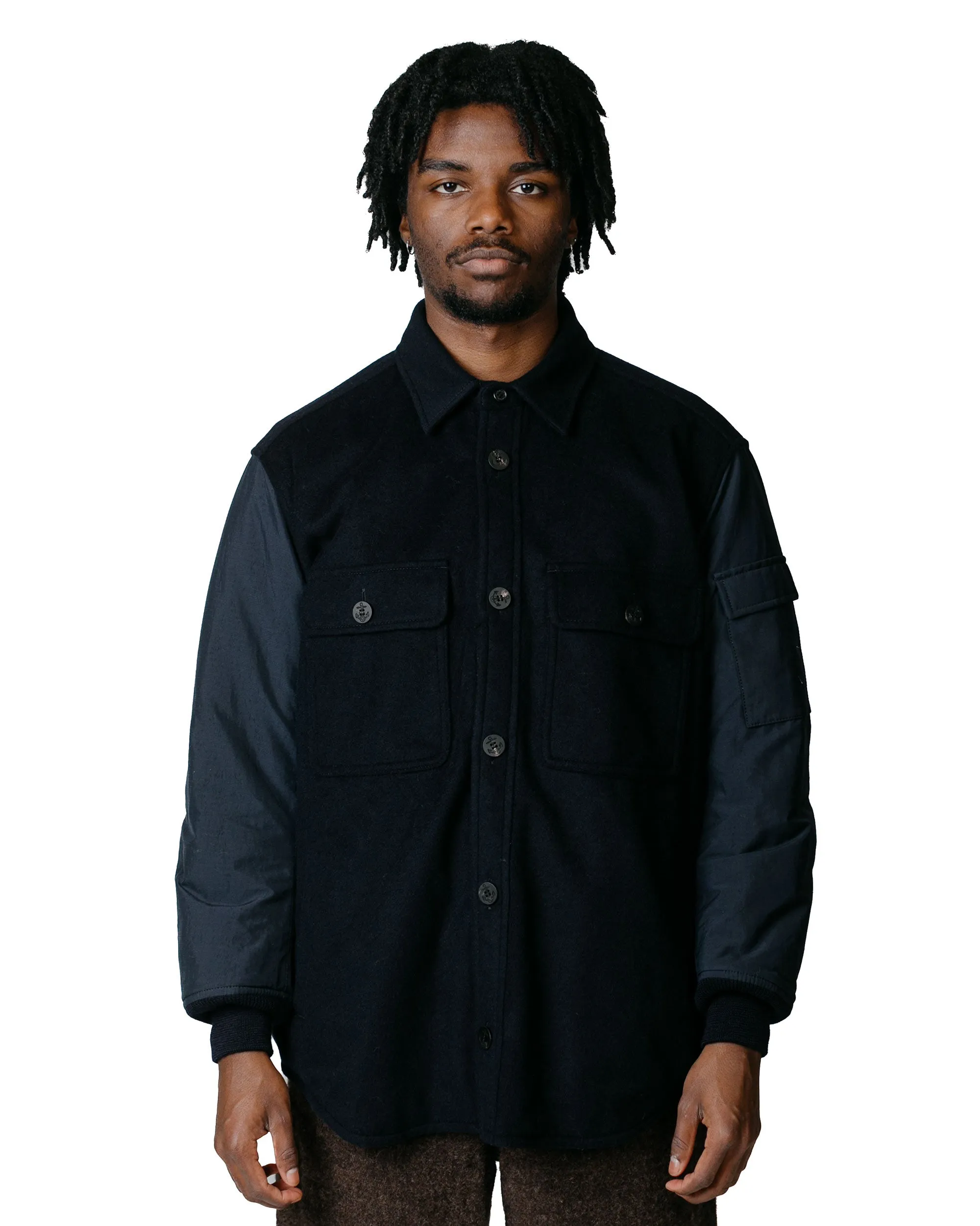 Charcoal/Black Comme des Garçons HOMME CPO Jacket - Mens Stylish Outerwear