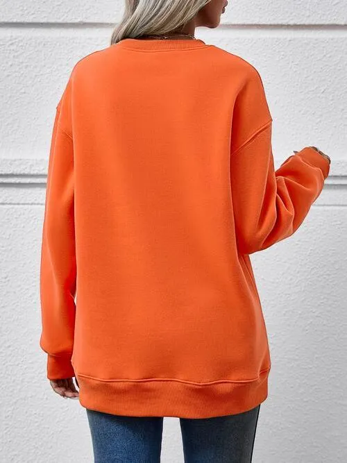 Cozy Oversized Polyester Round Neck Sweatshirt for Ultimate Comfort