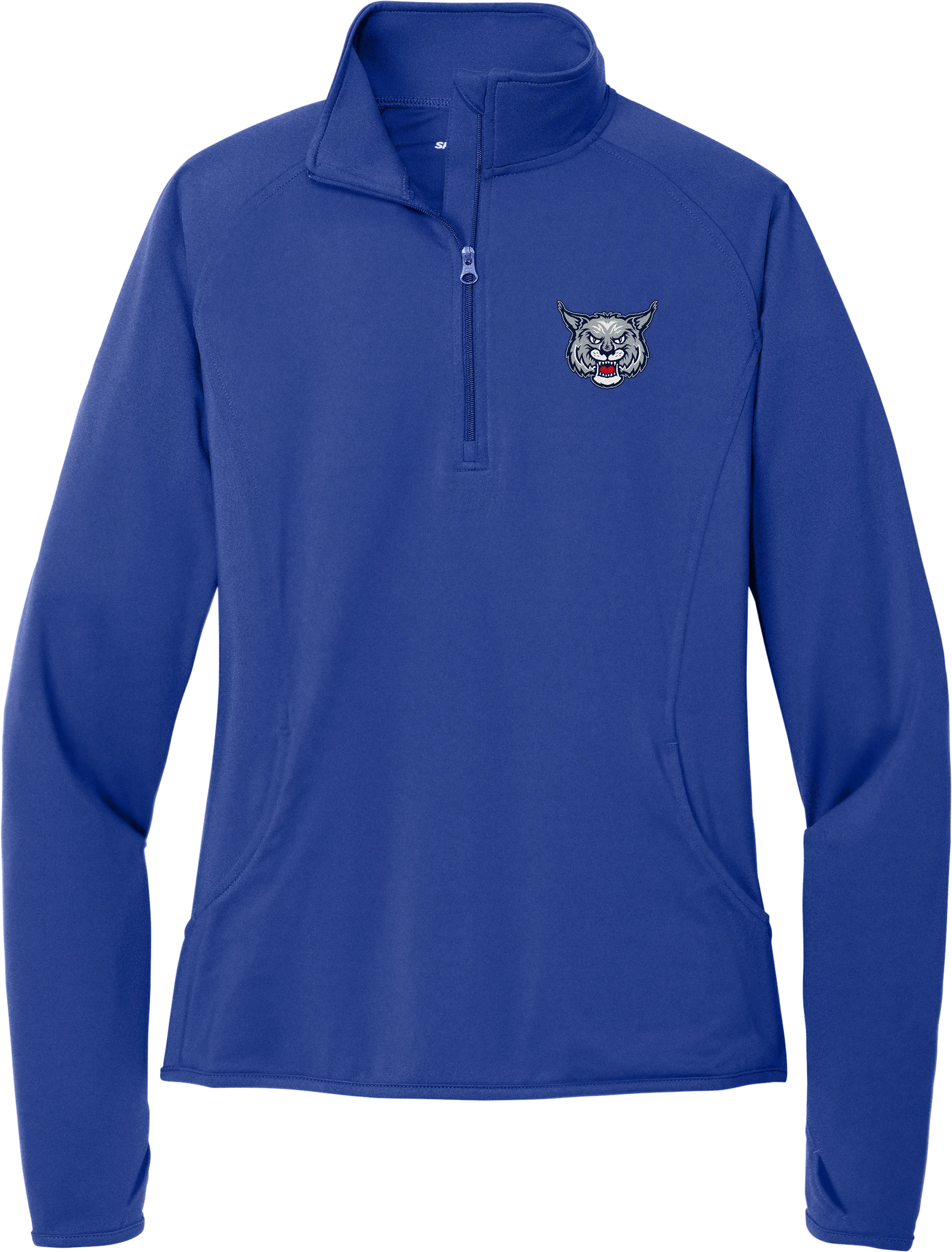 CT Bobcats Ladies Sport-Wick Stretch 1/4-Zip Pullover