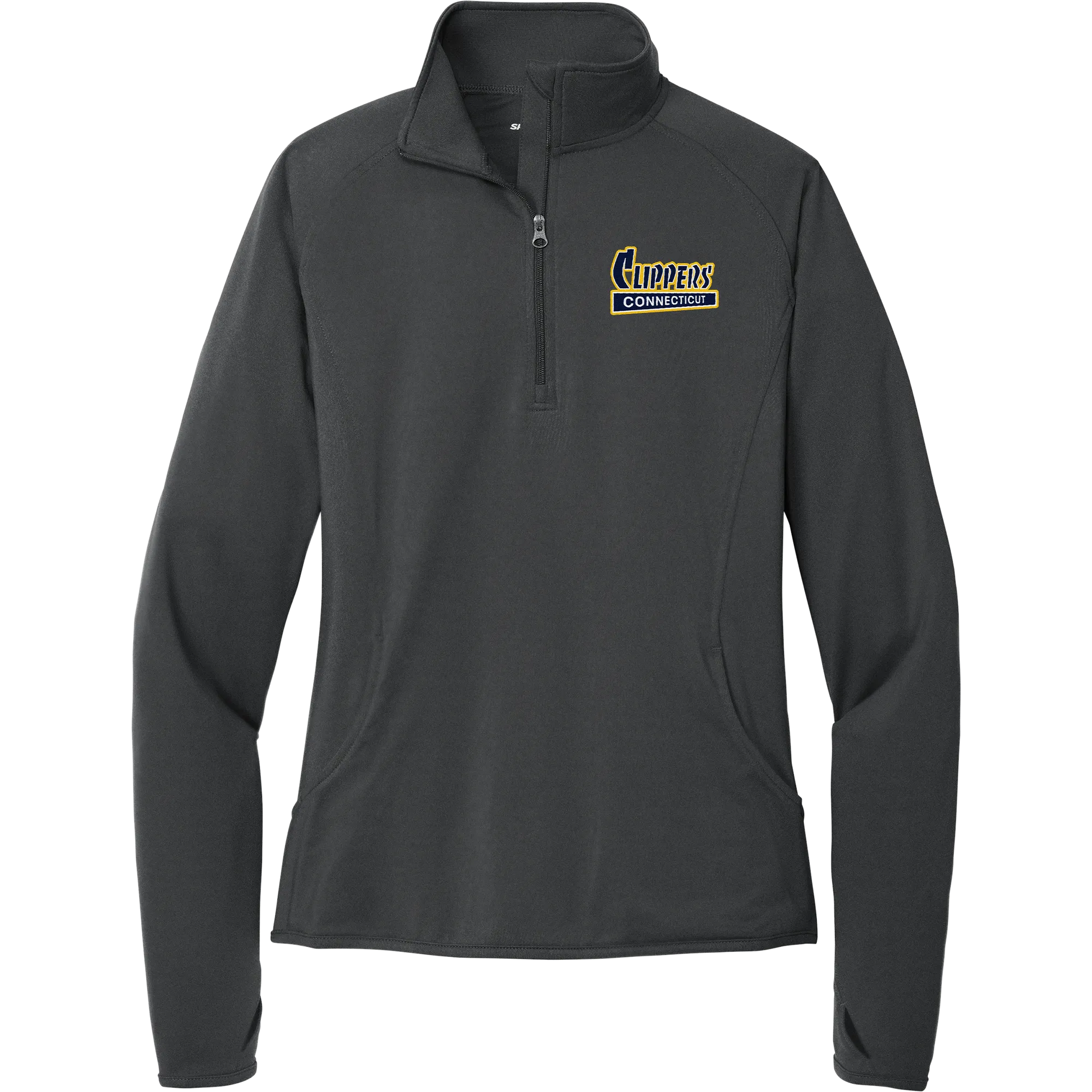 CT Clippers Ladies Sport-Wick Stretch 1/4-Zip Pullover