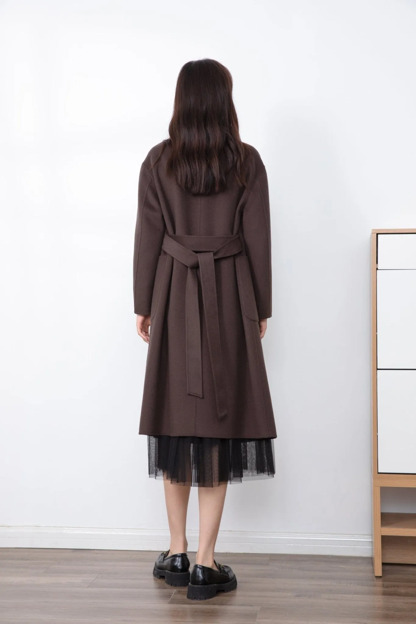 Dark Brown Wool Overcoats