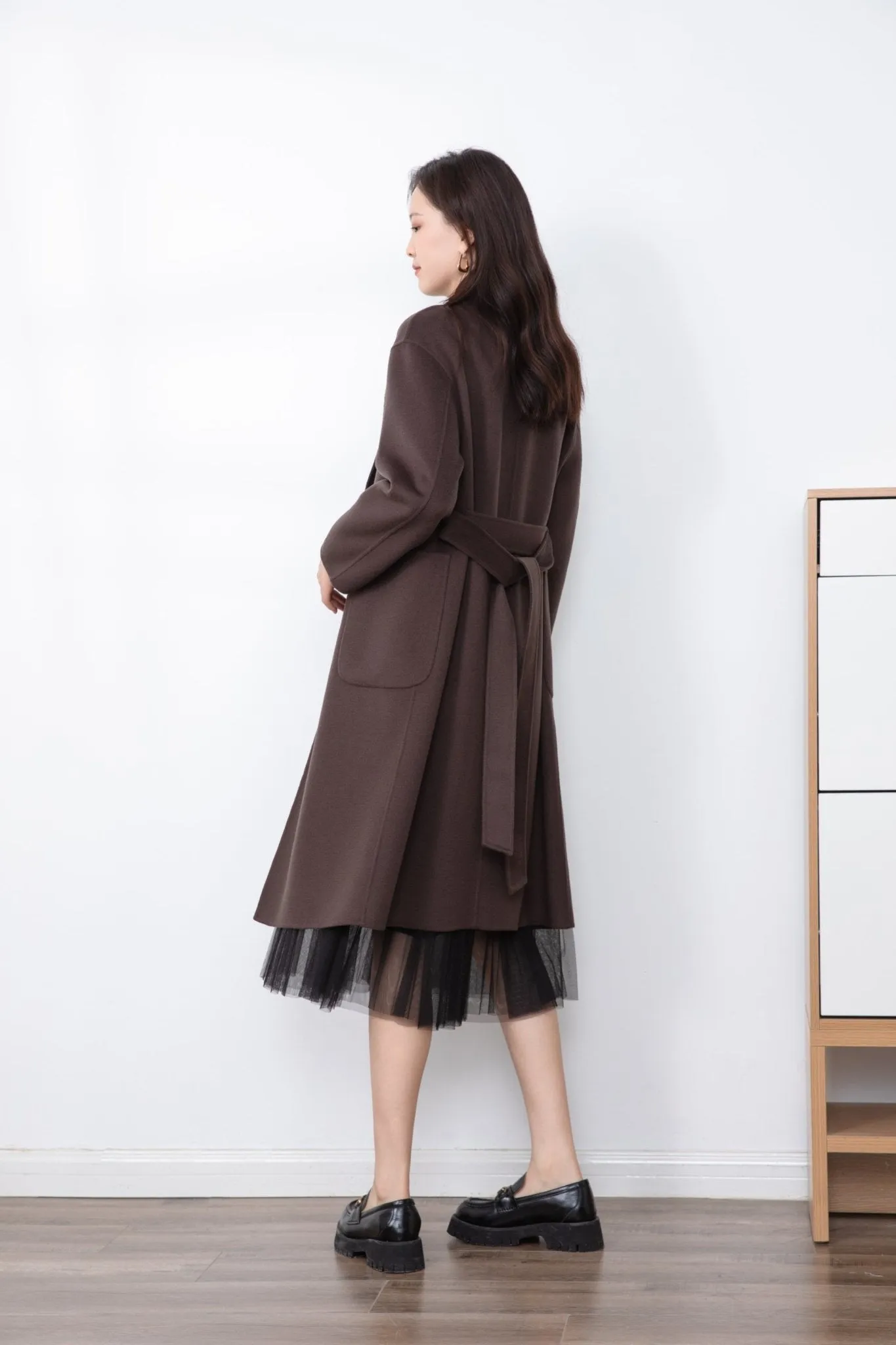 Dark Brown Wool Overcoats