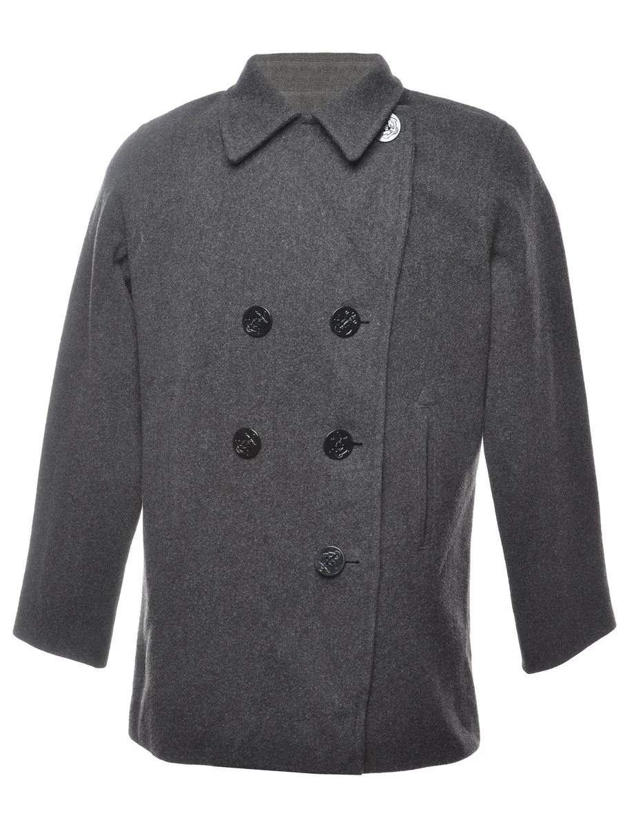 Dark Grey Peacoat - M