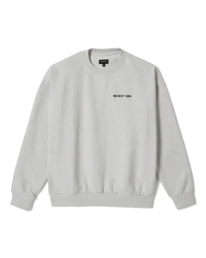 Embroidered Heavyweight Crew Sweatshirt in Heather Grey Ash