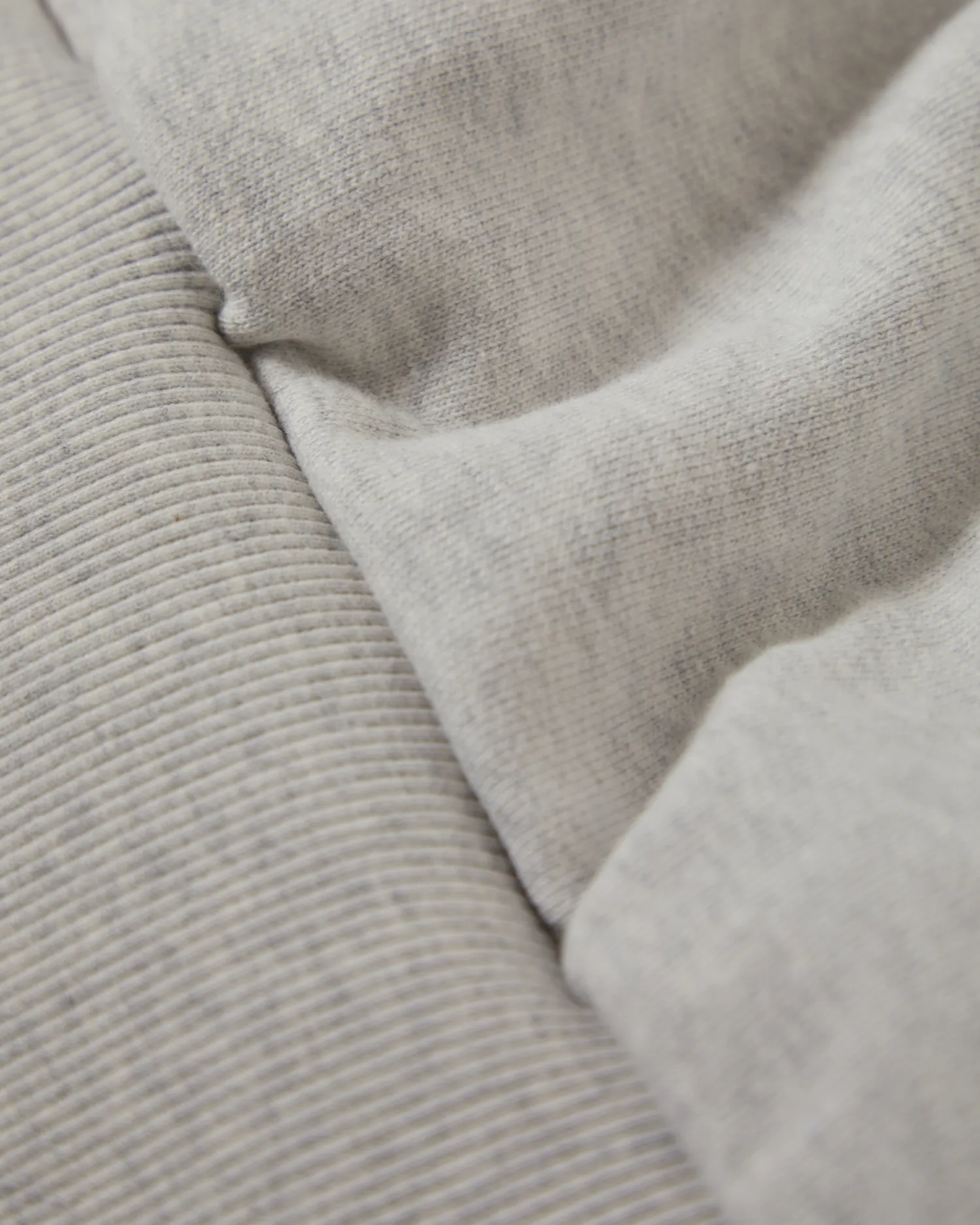 Embroidered Heavyweight Crew Sweatshirt in Heather Grey Ash