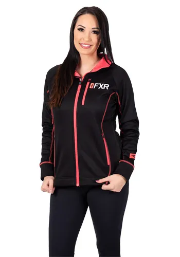 FXR Elevation Tech Zip Fleece Black/Coral