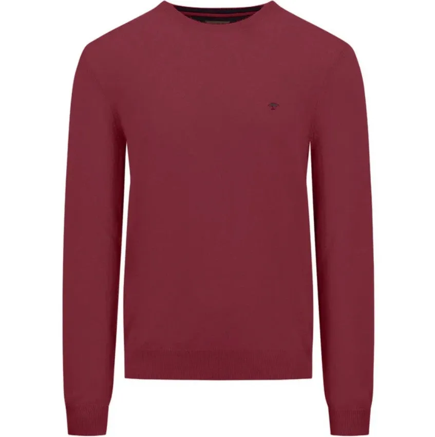 Fynch Hatton - Crew Neck Jumper, Ruby Red