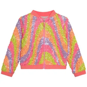 Girls Multi Coloured Sequin Jacket