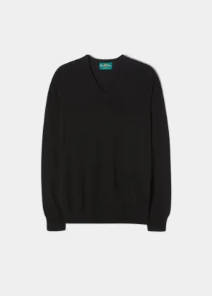 Haddington Cashmere Jumper in Black - Regular Fit