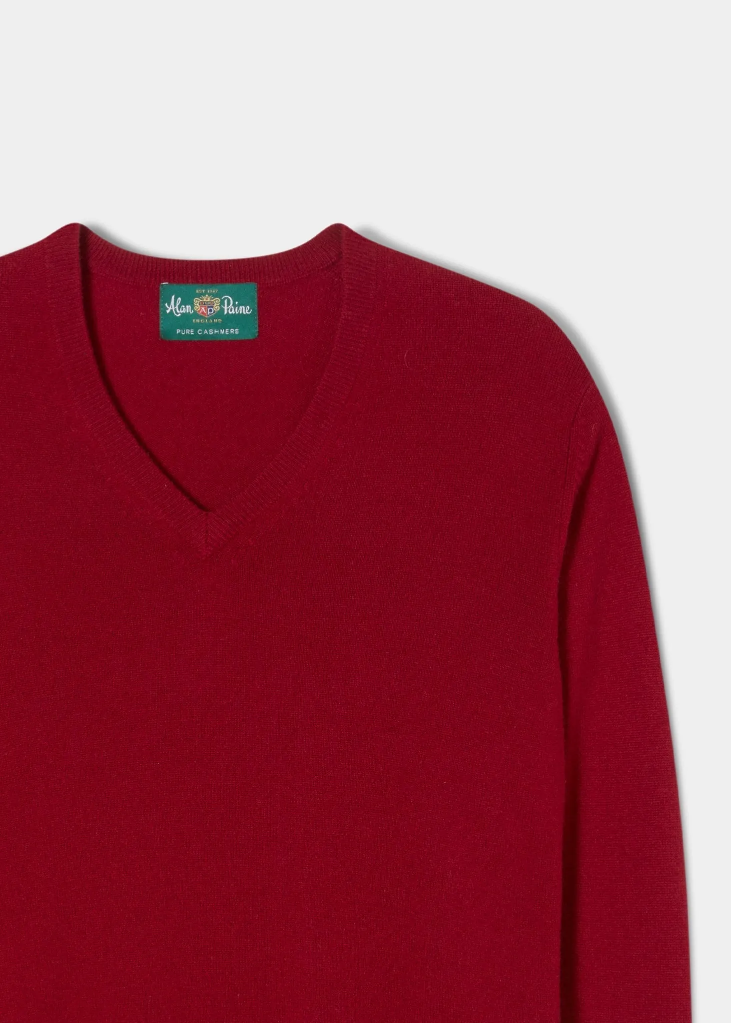 Haddington Cashmere Jumper in Ruby - Regular Fit