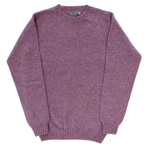 Heather Rose Melange Scottish Wool Crewneck Sweater