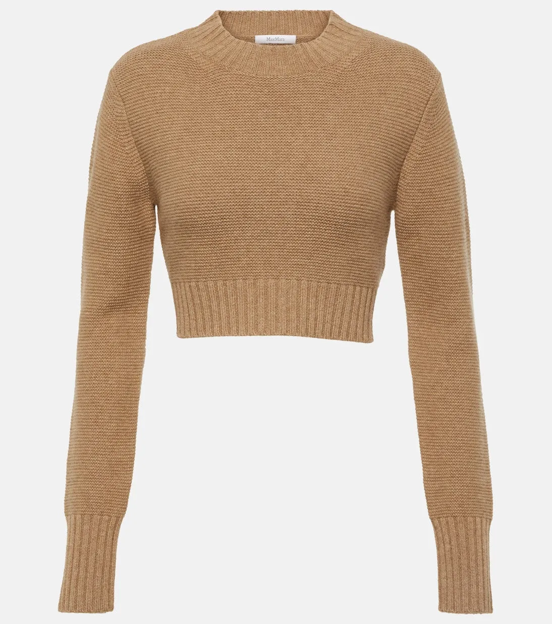 Kaya Max Mara Cropped Cashmere Sweater, Neutral