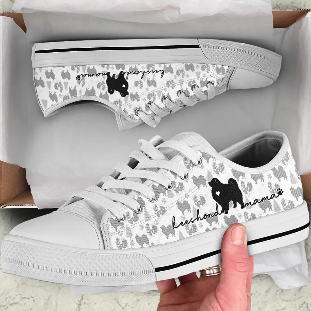 Keeshond Low Top Shoes - Christmas Holiday Gift For Dog Lovers, Dog Printed Shoes, Canvas Shoes For Men, Women