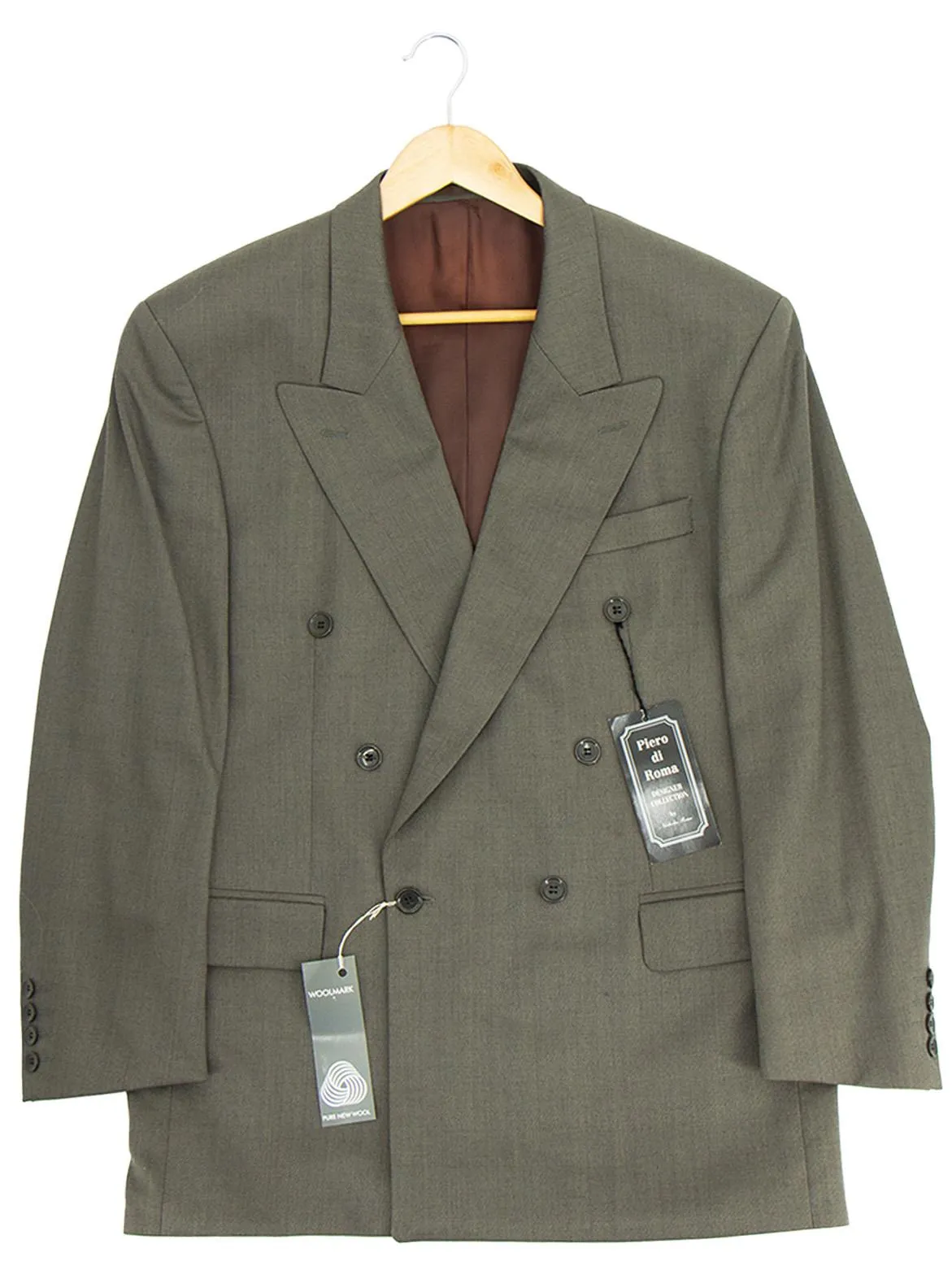 Khaki Wool Deadstock 1940s Style Demob Suit