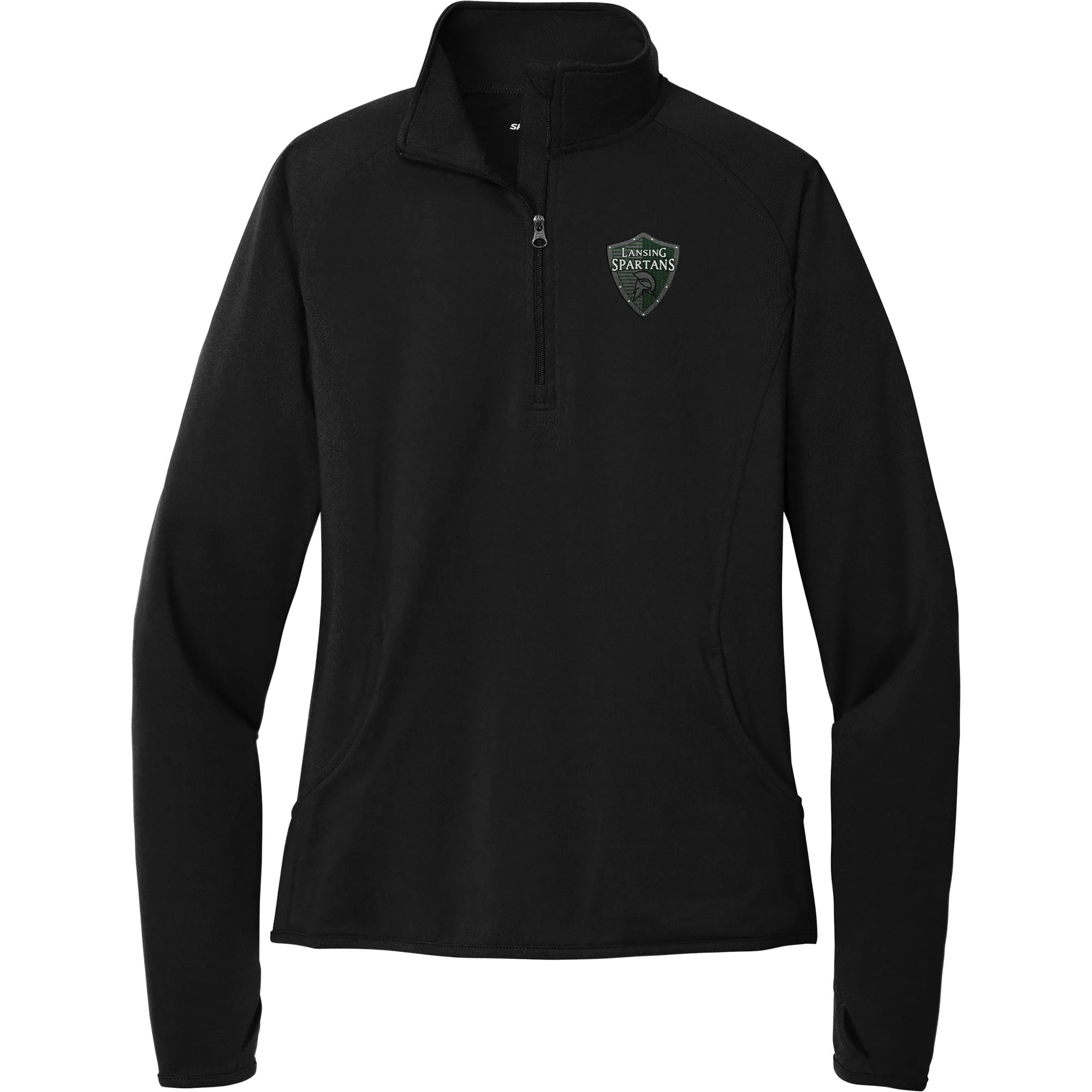 Lansing Spartans Ladies Sport-Wick Stretch 1/4-Zip Pullover