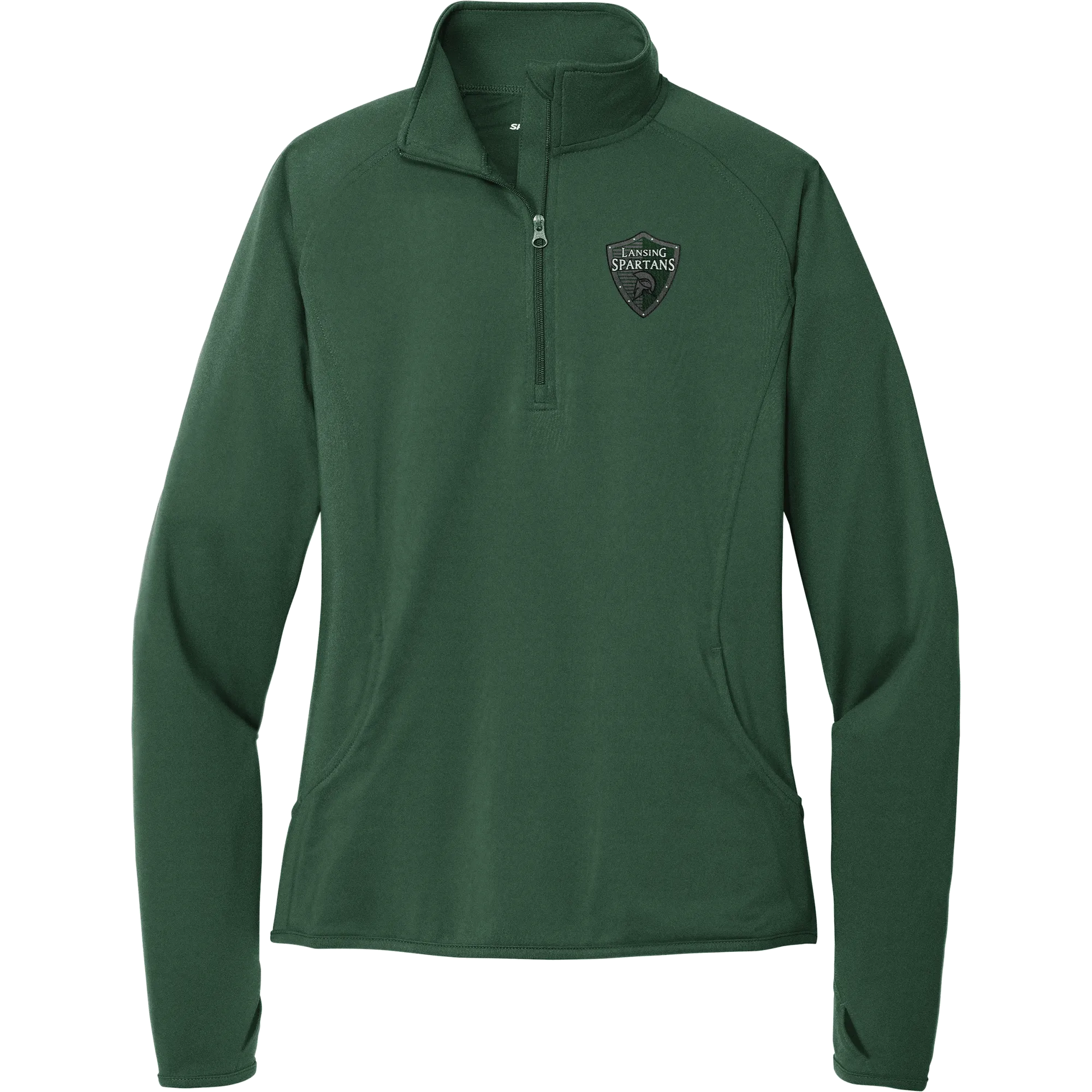 Lansing Spartans Ladies Sport-Wick Stretch 1/4-Zip Pullover