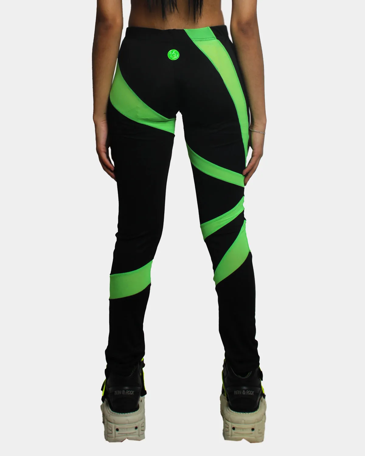 LASER LEGGINS BLACK / GREEN