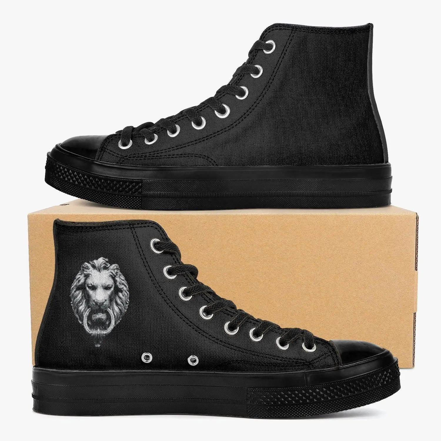 Lion Black High-Tops