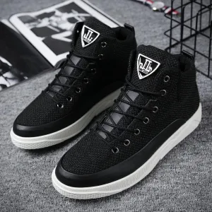 Men's Linen High-Top Sports Casual Shoes