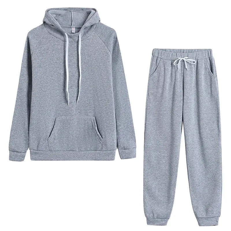 New Women's Tracksuit Autumn Winter Cool Hooded Sweatshirt Damen Suit.