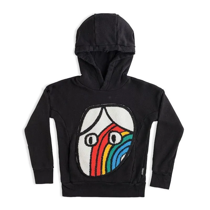 NUNUNU Rainbow Dude Patch Hoodie Black