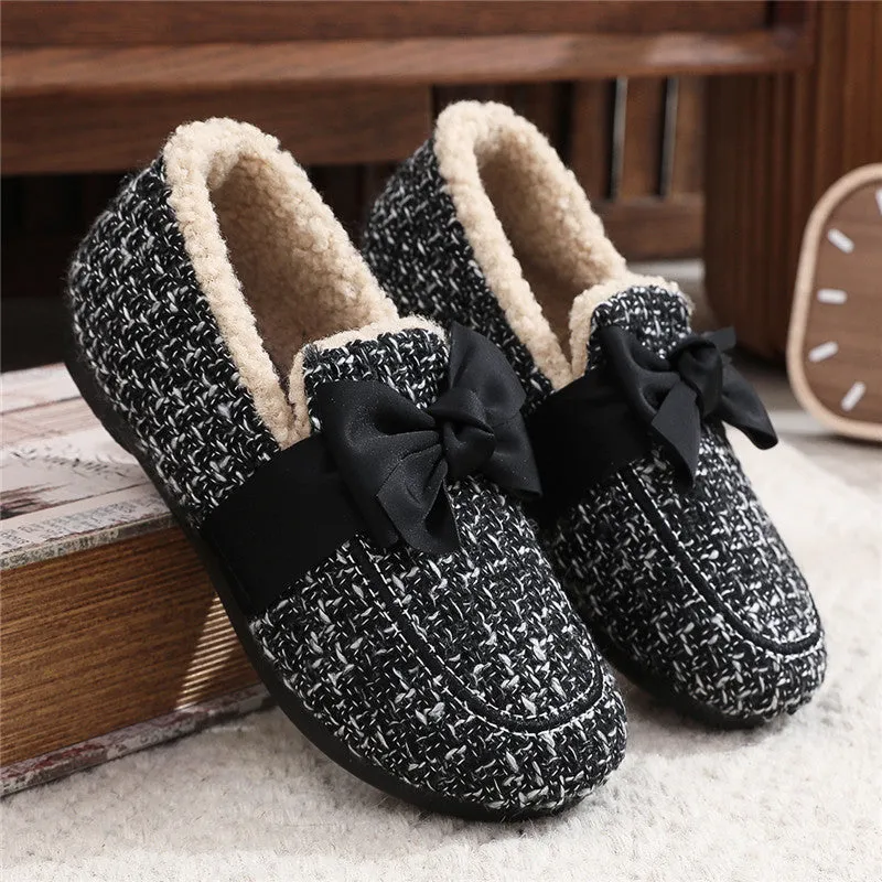 Owlkay Winter Fashionable Fleece-Lined Warm Furry Shoes