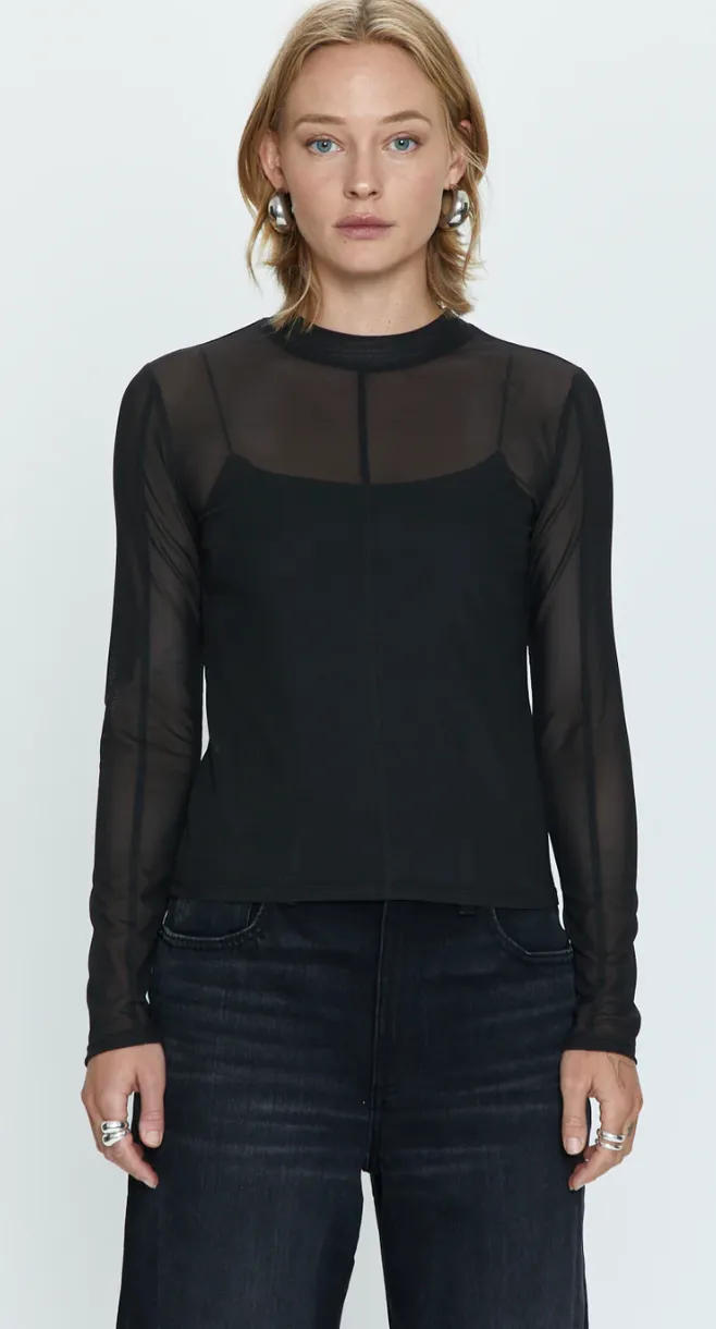 PISTOLA - Gwen Long Sleeve Mesh Top