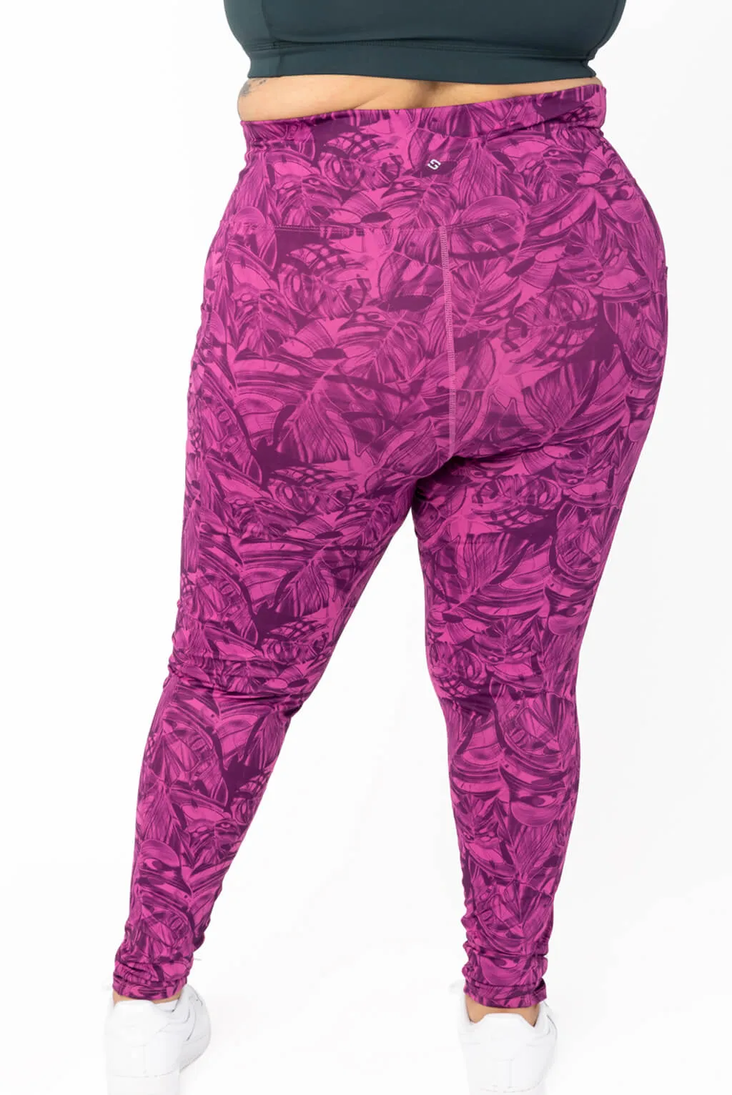 Pocket Ankle Leggings - Cactus Leaf