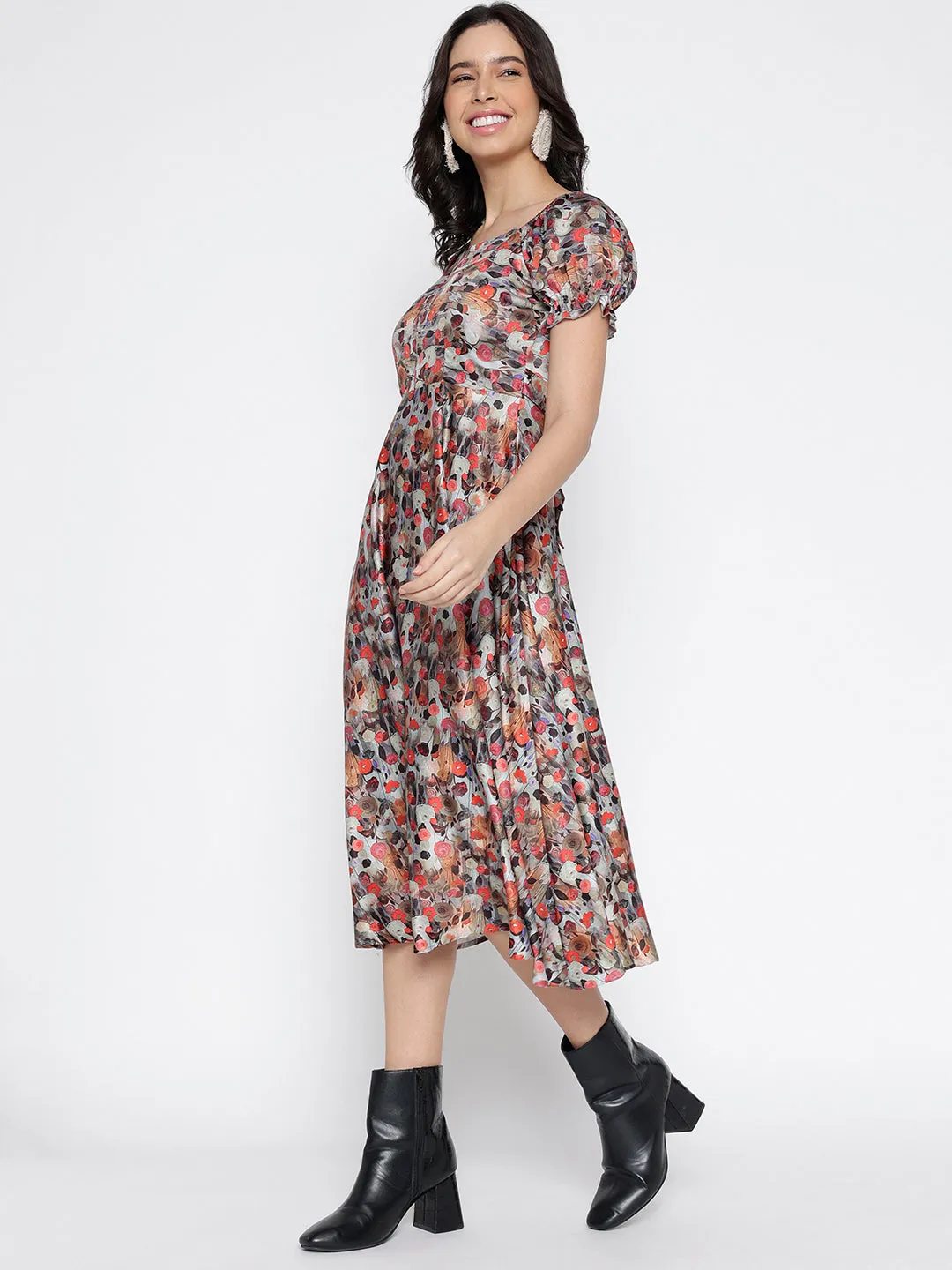 Pure Puffs Midi Dress