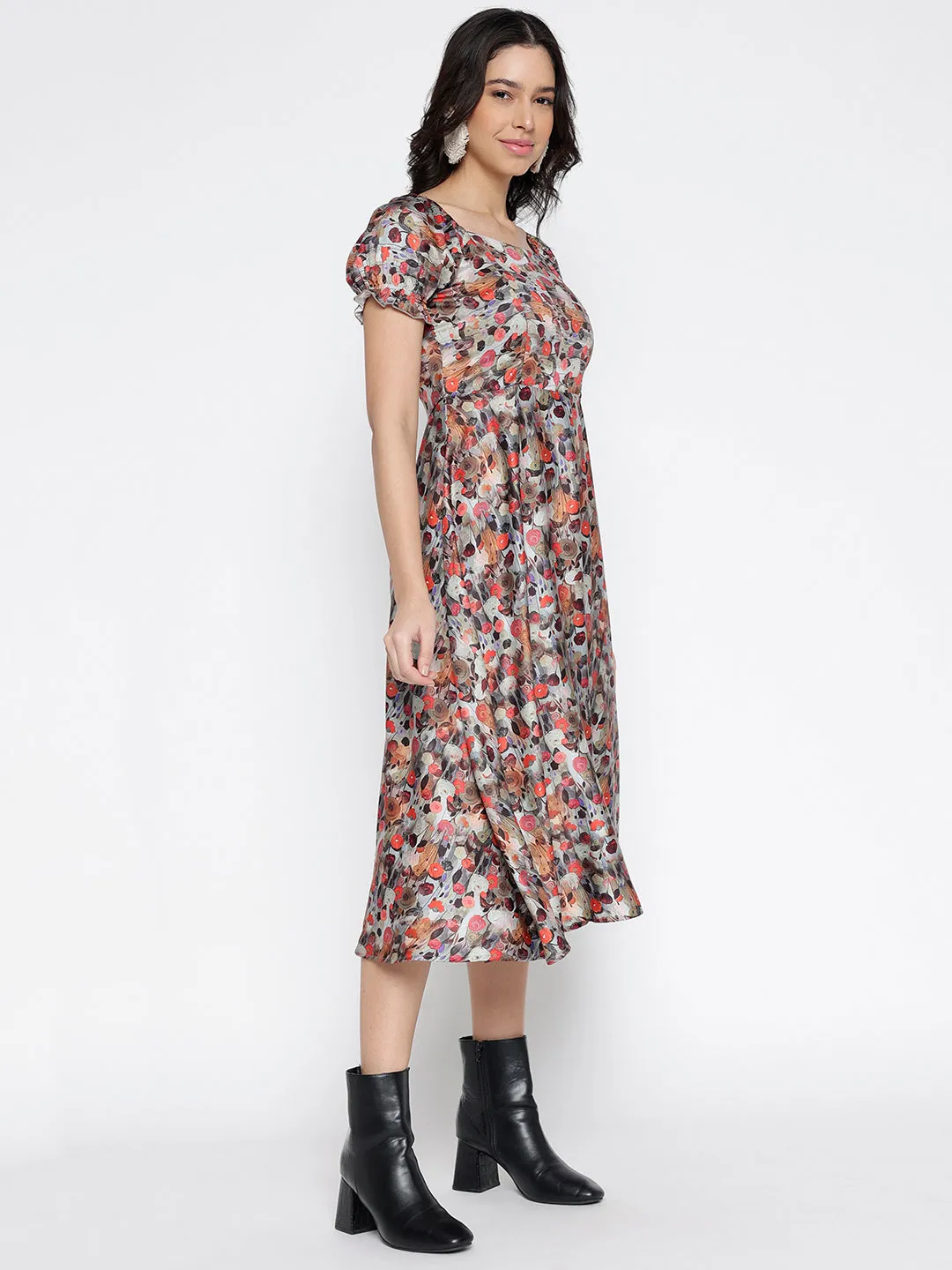 Pure Puffs Midi Dress