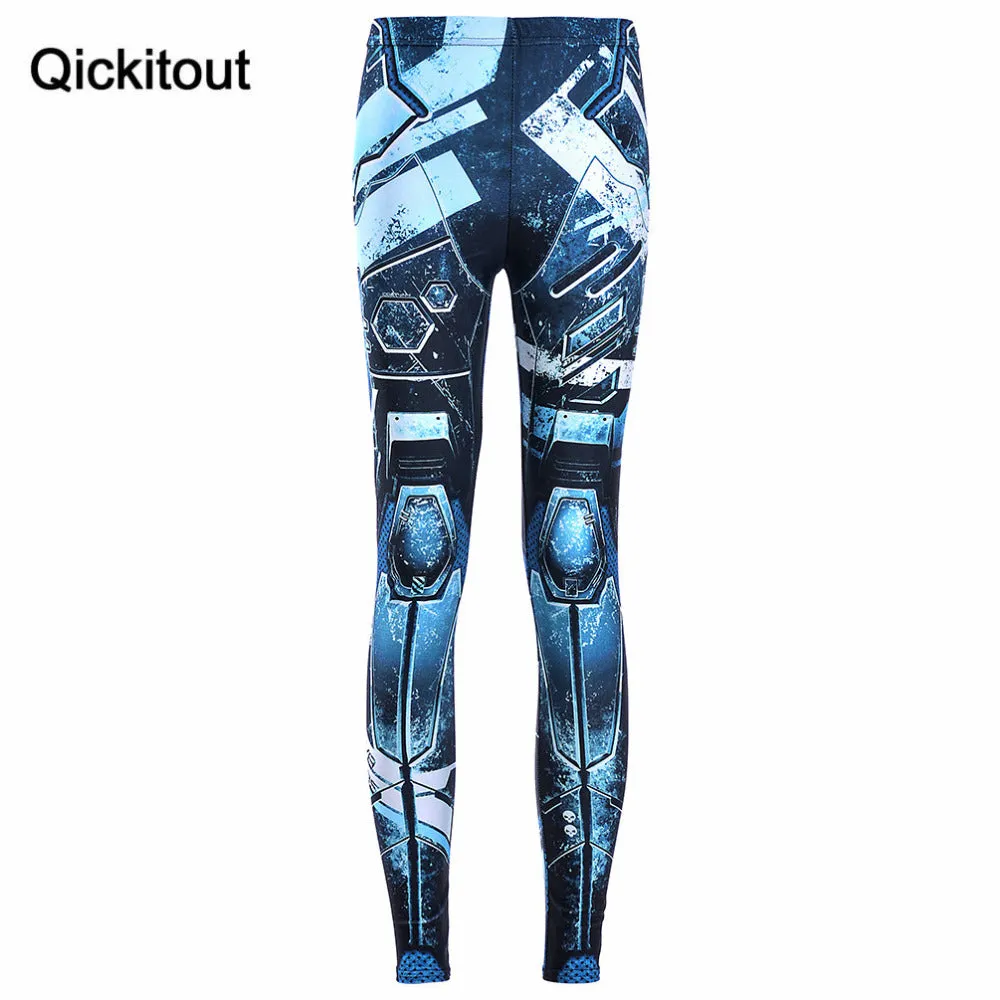 Qickitout Leggings Hot Fashion Women Space print Pants Galaxy Leggings Black Milk Leggings Newspaper Snow White Leggings