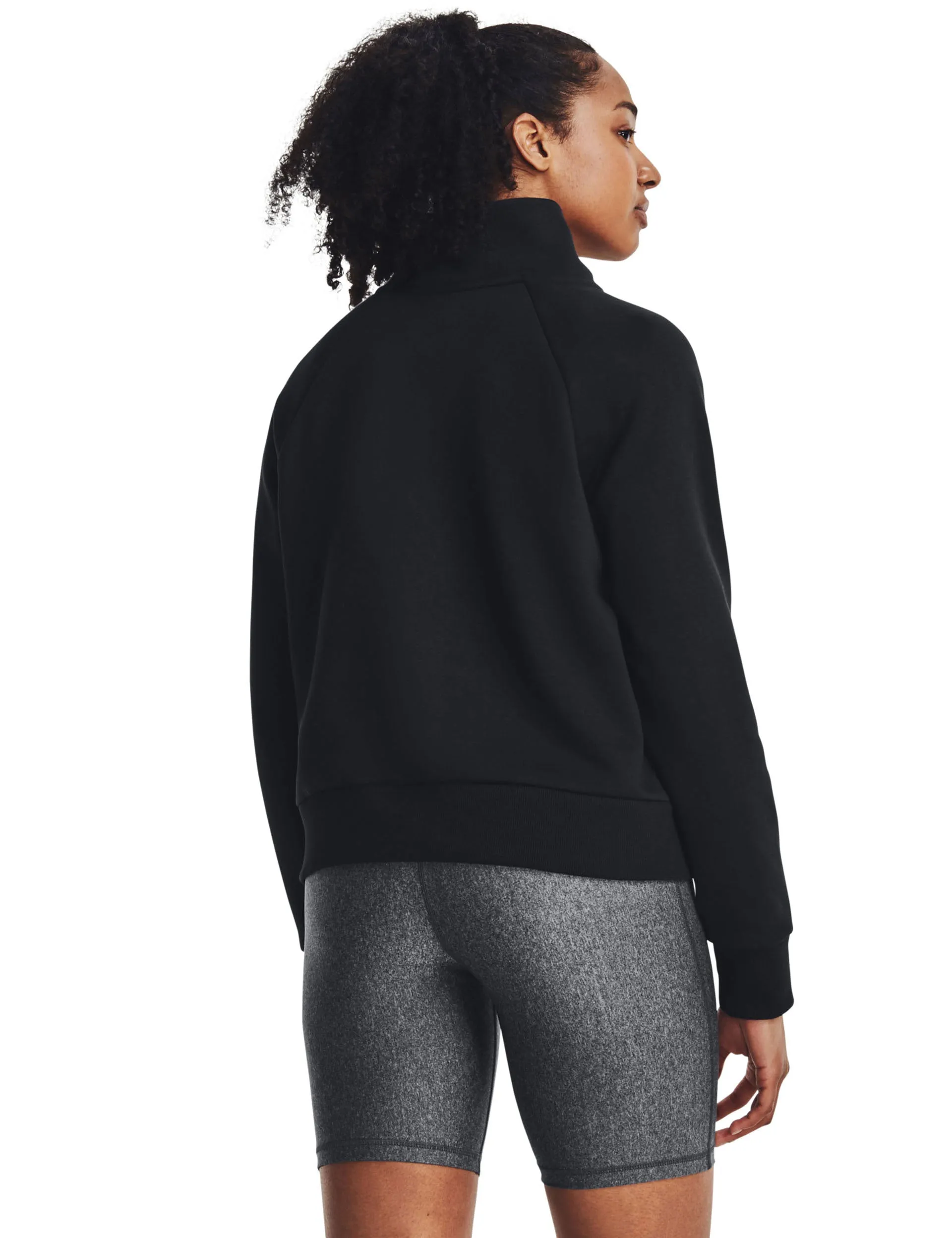 Rival Fleece 1/2 Zip - Black/White