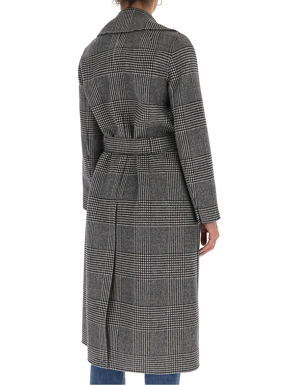 'S Max Mara Checked Belted Coat