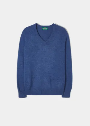 Selkirk Cashmere Jumper in Denim - Classic Fit