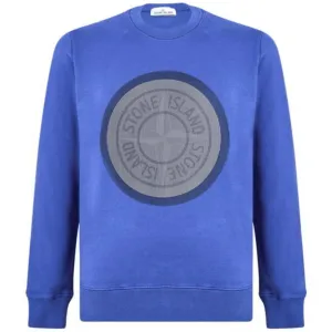 Stone Island Blue Large Logo Sweatshirt