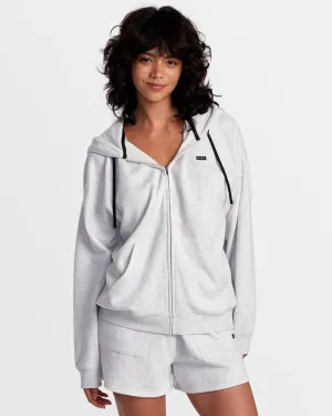 Sunday Hooded Base Layer Top - Heather Grey