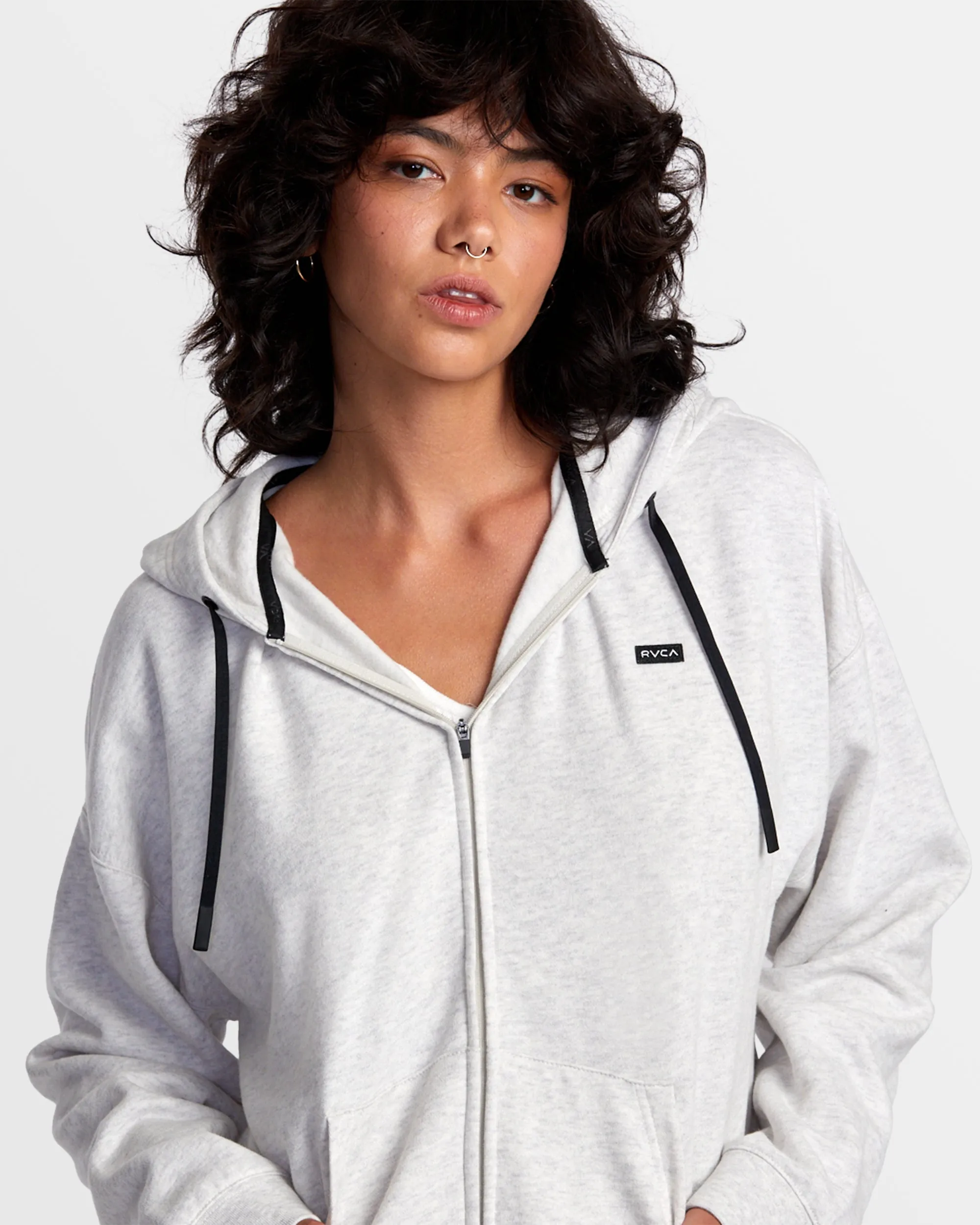 Sunday Hooded Base Layer Top - Heather Grey