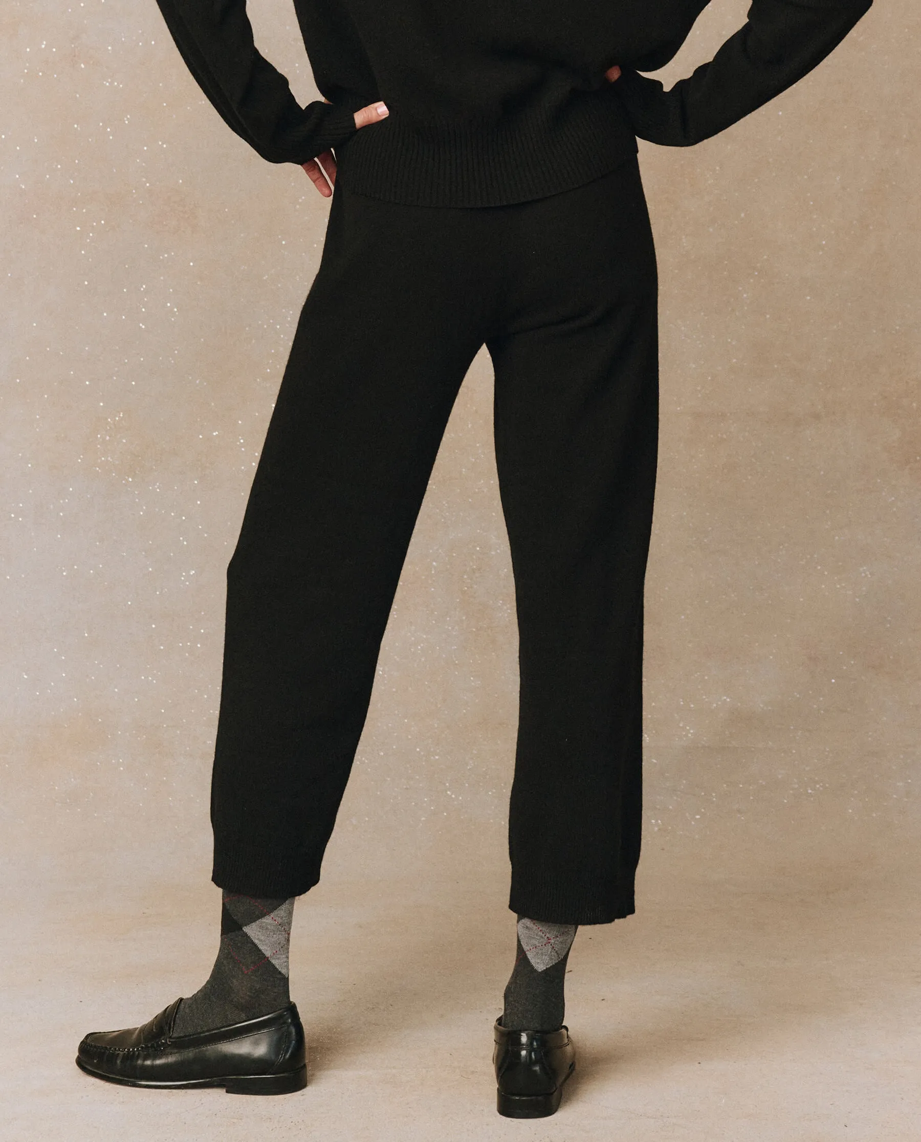 The Cashmere Lantern Pant. -- Black