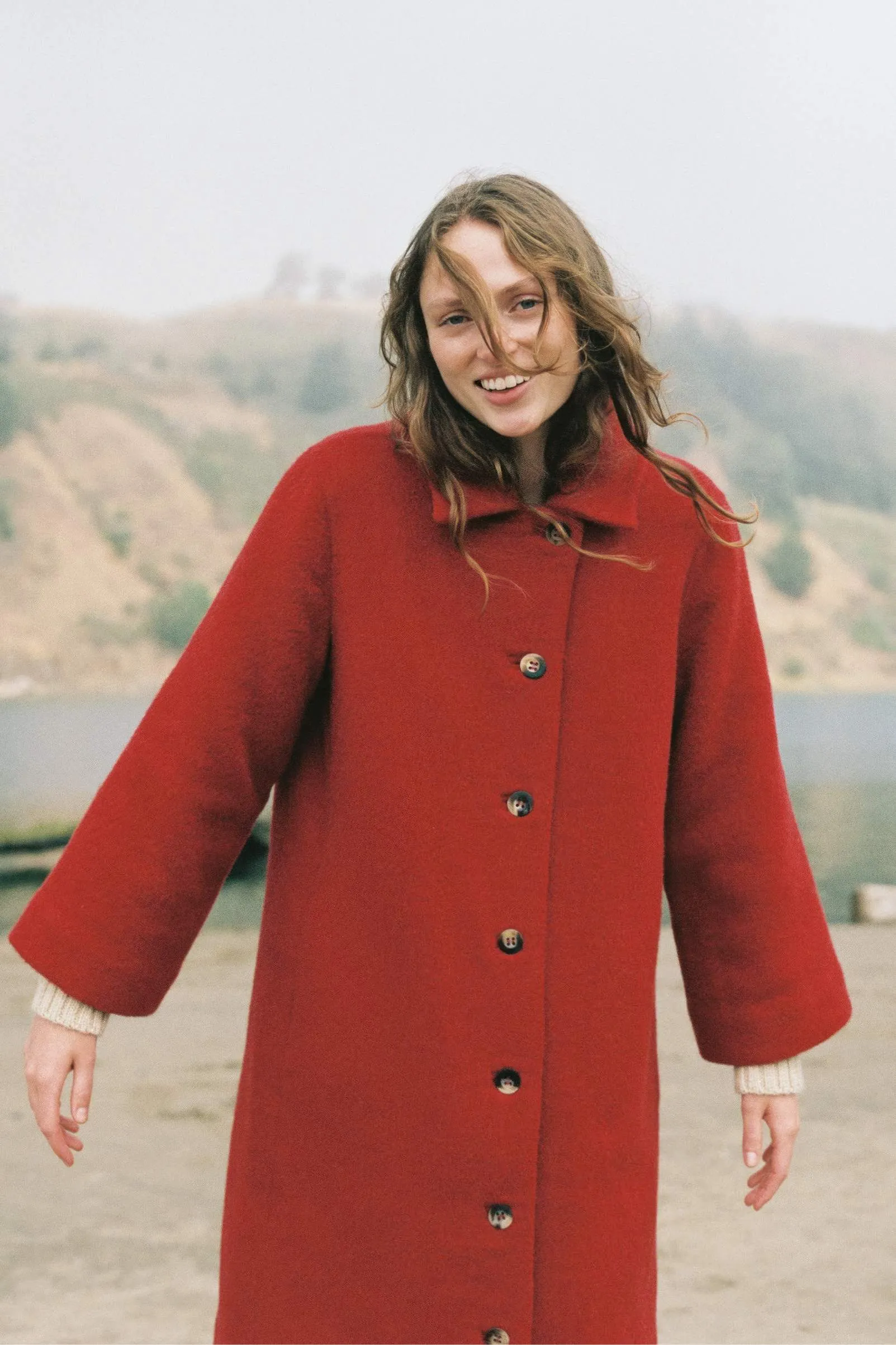 The Eleanor Coat | Crimson