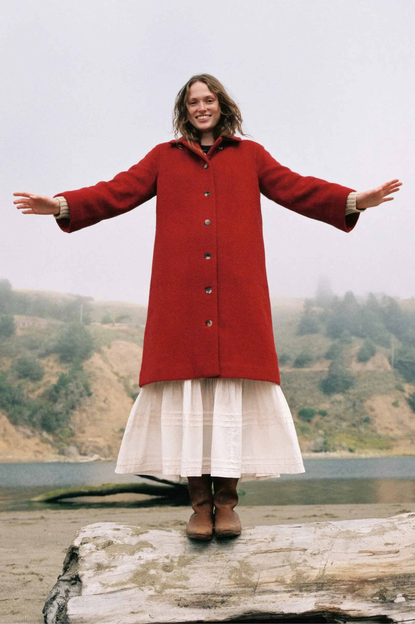 The Eleanor Coat | Crimson