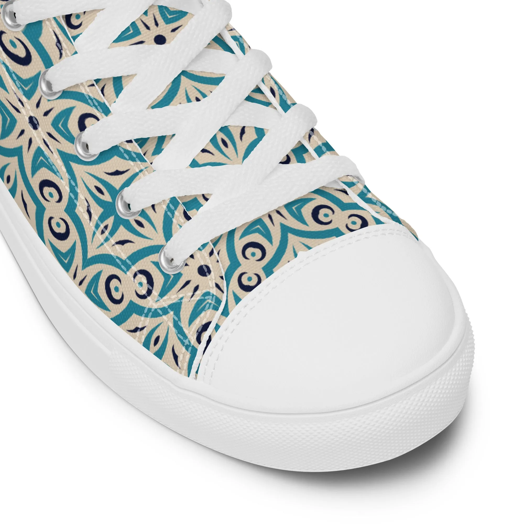 Unisex high top canvas shoes - Oriental Pattern