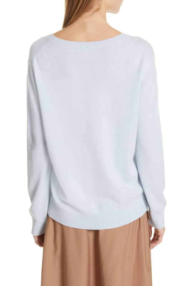 VINCE - Weekend V-Neck Cashmere Sweater in Glacier